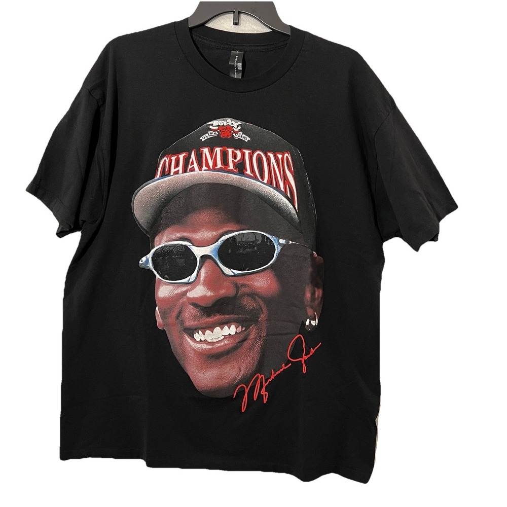 Michael Jordan Champions Face Shirt MJ23 Chicago Bulls - Sz. X‎ Large